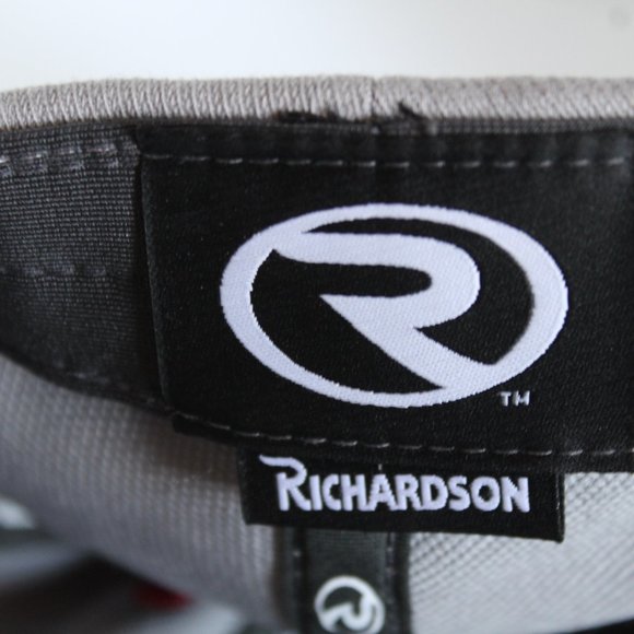 Richardson Pulse Flexfit Men's Gray/Red Embroidered S Baseball Hat ~L/XL~ - Picture 9 of 9